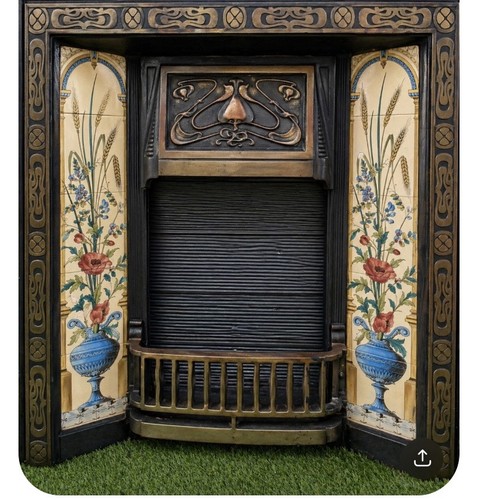 Vintage antique fireplace - antique,