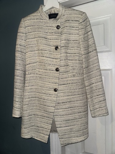 Zara white grey - white, double