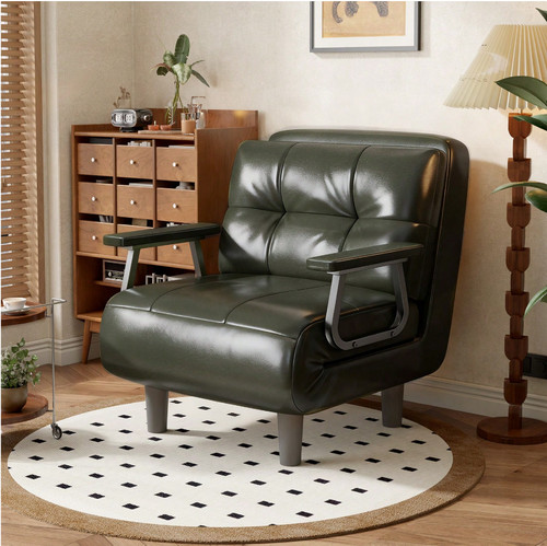 Seater sofa bed faux leather - sofa,