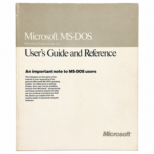 Microsoft dos user s - microsoft, ms-dos
