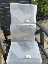 A4 Box File Office Filing Storage Organiser Document Folder Files X 3