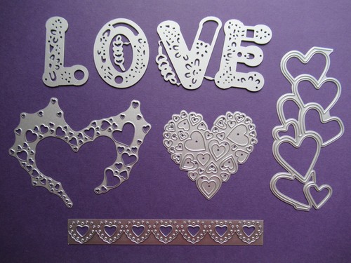 Types love hearts - love, metal