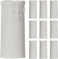 10 Pack - Candle Drip Sleeve Tubes for Light Fittings D34mm x H80mm