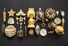 JOB LOT 23 Pendants Vintage Modern Metal Craft Re-Purpose Making Resell Natural