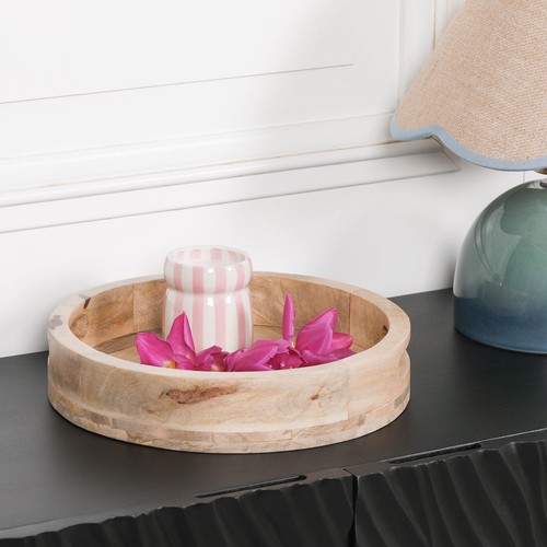 Round mango wooden - 30cm, tray