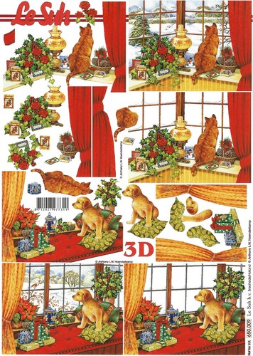 Puppy cat christmas a4 - cat,