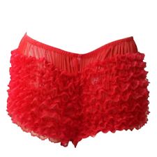 UK Women Lace Shorts Bloomers Layer Ruffled Frilly Hot Pants Panties Knickers
