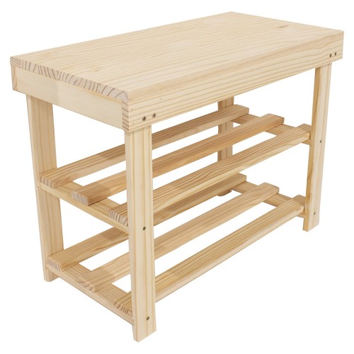 Natural pine shoe storage - natural,