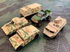 5 Die Cast Models Matchbox Military Tank Humvee Truck
