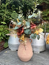 Artificial Autumnal Floral Arrangement In Ceramic Vase