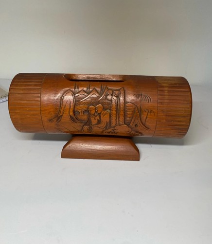 Vintage hand carved bamboo - vintage,