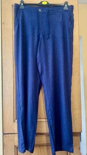 Ladies george navy linen blend - george,
