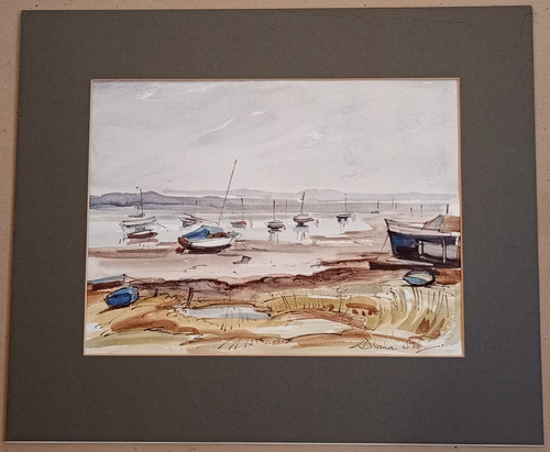 Watercolour welsh beach - watercolour,
