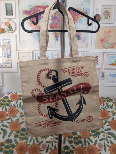 Seasalt cornwall jute tote bag - cornwall,