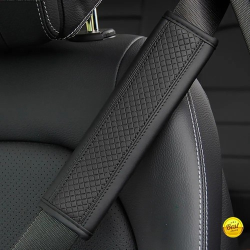 Car seat belt pads leather - belt,