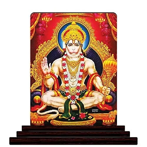 Printed wooden lord hanuman - wooden,