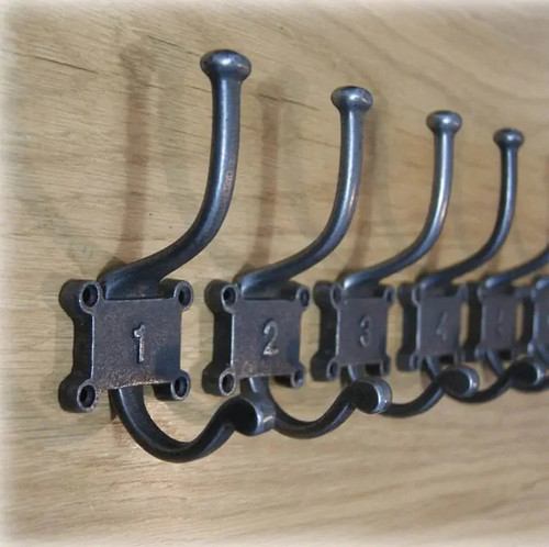 Numbered hooks cast iron - numbered,