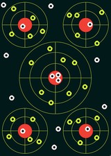Splatter target shoot - target, rifle