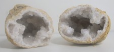 Small Geode Crystal Moroccan Quartz Matching Pair 128g Grade AAA Ref #2