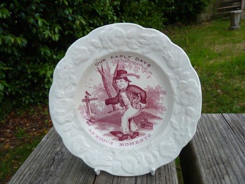 Antique pottery pearlware pink - antique,