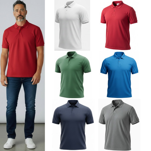 Men plain polo shirt short - plain,