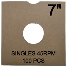 100 x Brown 7" Singles Vinyl