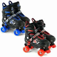 Quad Roller Skates Boots Childs Junior Adjustable Children Kids 4 Wheel Rollers