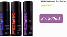 FCUK Body Spray 3Pcs Mens Gift Set Body Spray Gift Wrapped 🎁