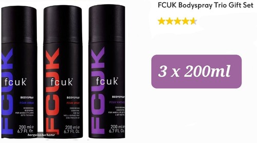 Fcuk body spray 3pcs mens - spray,