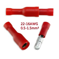 Red Solderless Crimp Bullet