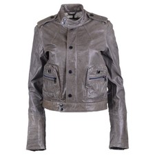 DIESEL L LAMBRUS Womens Biker Jacket Leather Slim Fit Coat Outwear Ladies Tops