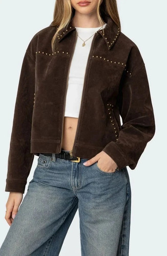 Women brown suede leather - women's,