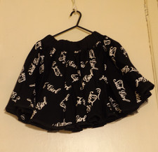 ladies "sick girl" black skirt with tulle underskirt size S/M