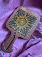 Luthje Cheese Board Denmark Mid Century Vintage Teak Tile Lava Pattern Danish