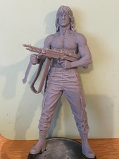 Unpainted 3D printed Rambo