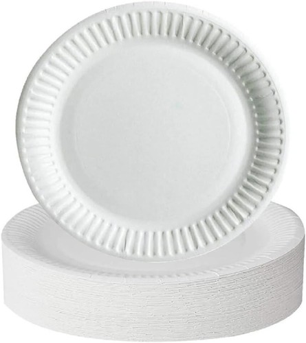 White paper plates - white,