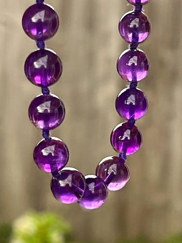 Antique purple amethyst round - purple,