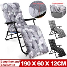 Sun Lounger Cushion Bench Chair Sunbed Garden Recliner Replacement Anti Slip UK