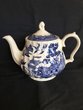 Royal Wessex Blue Willow Teapot Swirl Pattern  VGC