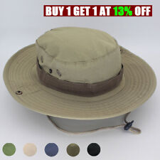 Wide Brim Sun Hat Bucket Cargo Safari Bush Boonie Summer Fishing for Men Women