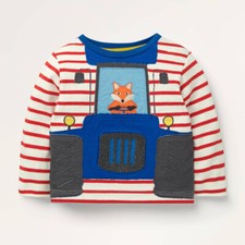 Baby Boden Boys Applique Long Sleeve Top Tractor Sizes 0-3 3-6 6-12 12-18 months