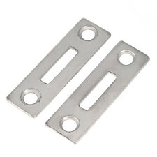 2pcs Cabinet Lock Strike Plate Replacement Part Catch Latch Drawer Screw