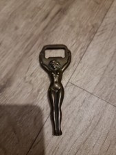 Vintage Brass Nude Lady Bottle