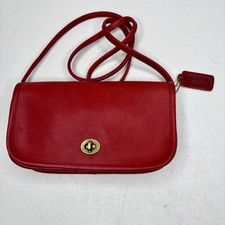 Vintage 70's Coach Red  Dinky Purse Bag Creed 9375 Made in NYC