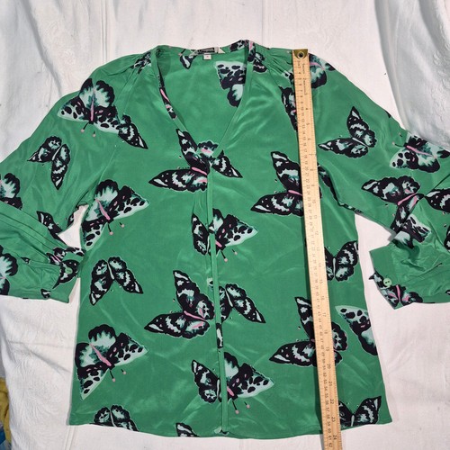 Tucker silk butterfly blouse - butterfly,