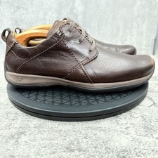 Clarks Trainers Mens Sz UK 8 G Rustle Move Brown Active Air Leather Casual Shoes