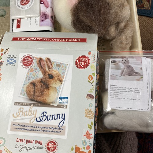 Felting kits bundle baby bunny - kits,