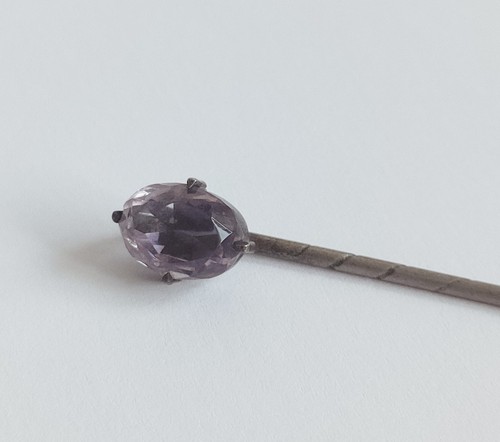 Antique amethyst stick pin - antique,