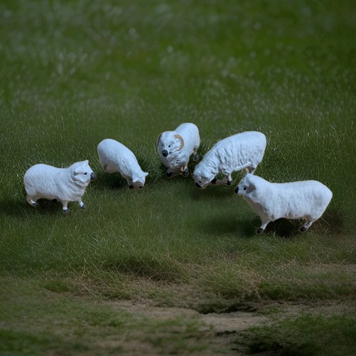 Metal sheep figures - metal,