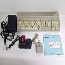 ATARI 520 ST COMPUTER + POWER SUPPLY + JOYSYICK + MOUSE + USER MANUAL - TESTED